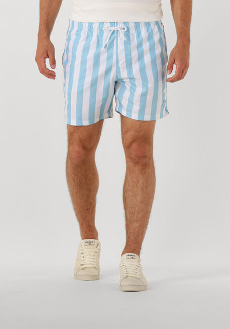 Hellblau SHIWI Badehosen MEN SWIMSHORT BROAD STRIPE - large