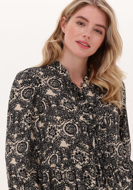 Schwarze VANILIA Blusen IKAT GATHERED - large