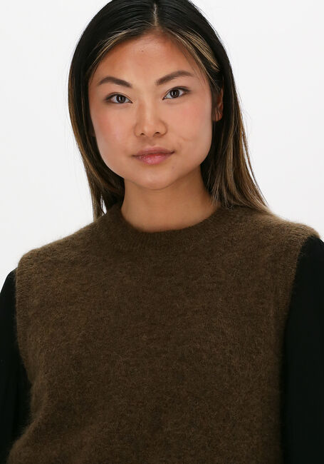Braune SECOND FEMALE Strickjacke BROOKY KNIT BOXY SPENCER - large