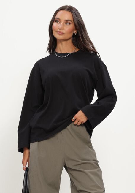 Schwarze BOII STUDIOS Top ALBERTO O-NECK BOXY - large