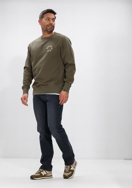 Olive BUTCHER OF BLUE Pullover ARMY CIRCLE CREW - large