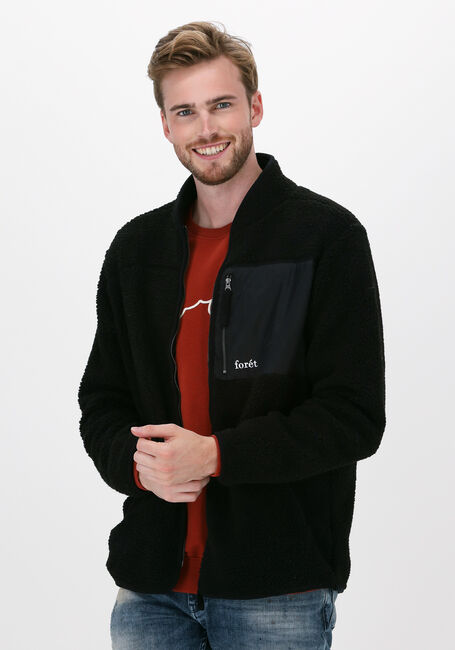 Schwarze FORÉT Strickjacke WOLF - large
