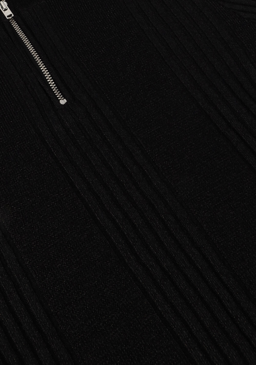 Schwarze MODSTR&Ouml;M Tops & T-shirts KRISSAMD ZIP T-NECK - large