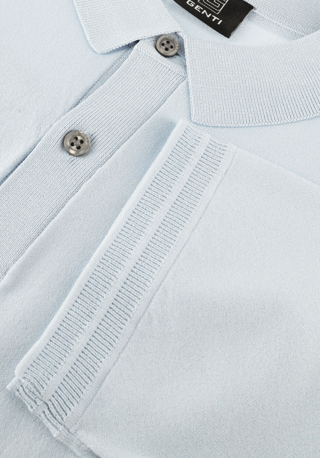 Hellblau GENTI Polo-Shirt POLO 2 BUTTON SS 1260 - large