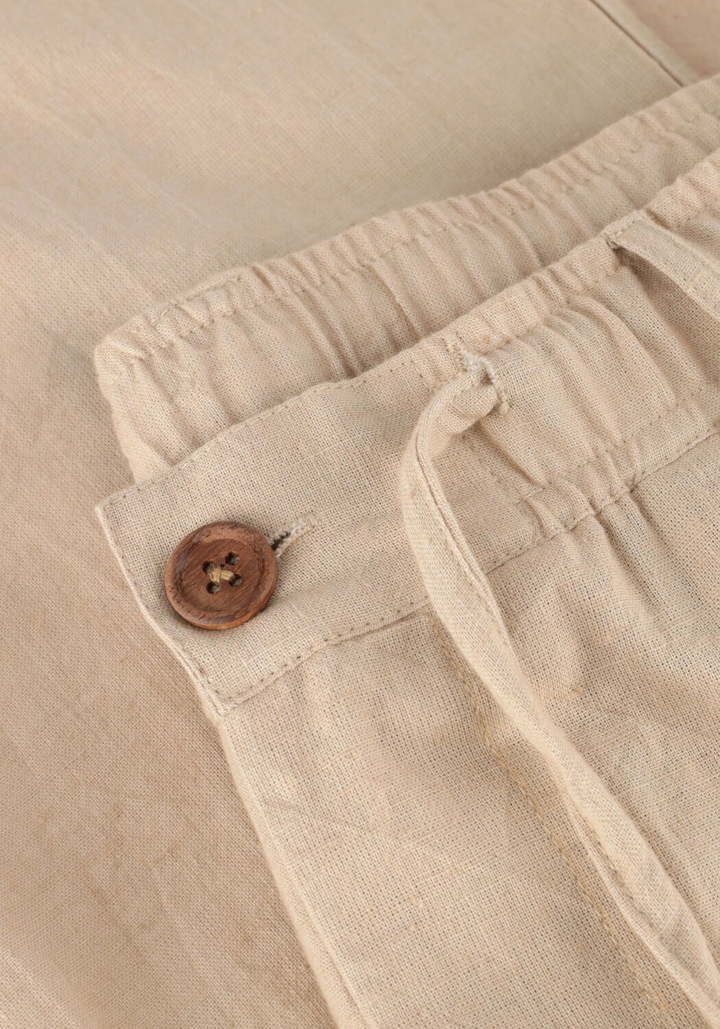 Beige ANERKJENDT Chino AKJAN COT/LINEN ELA PANTS - large