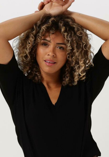 Schwarze MINUS Top MILLA V-NECK KNIT TEE 1 - large