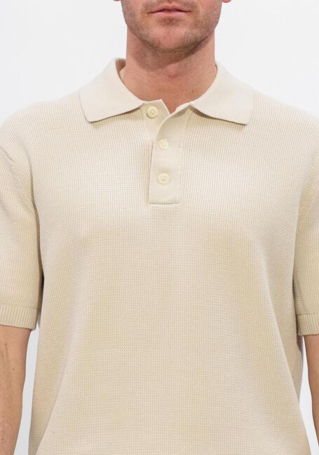 Beige SELECTED MEN Polo-Shirt SLHDANE SS KNIT RELAXED POLO NOOS - large