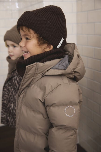 Braune ENFANT Wattierte Jack JACKET QUILT SOLID - large
