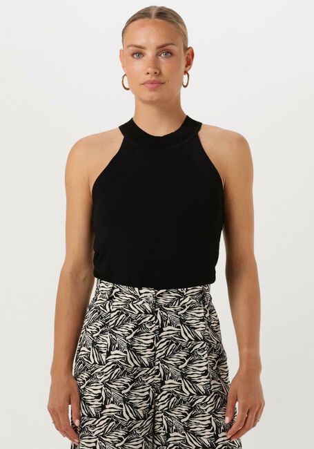 Schwarze SUMMUM Top TANK TOP DULL VISCOSE POLYAMIDE KNIT - large