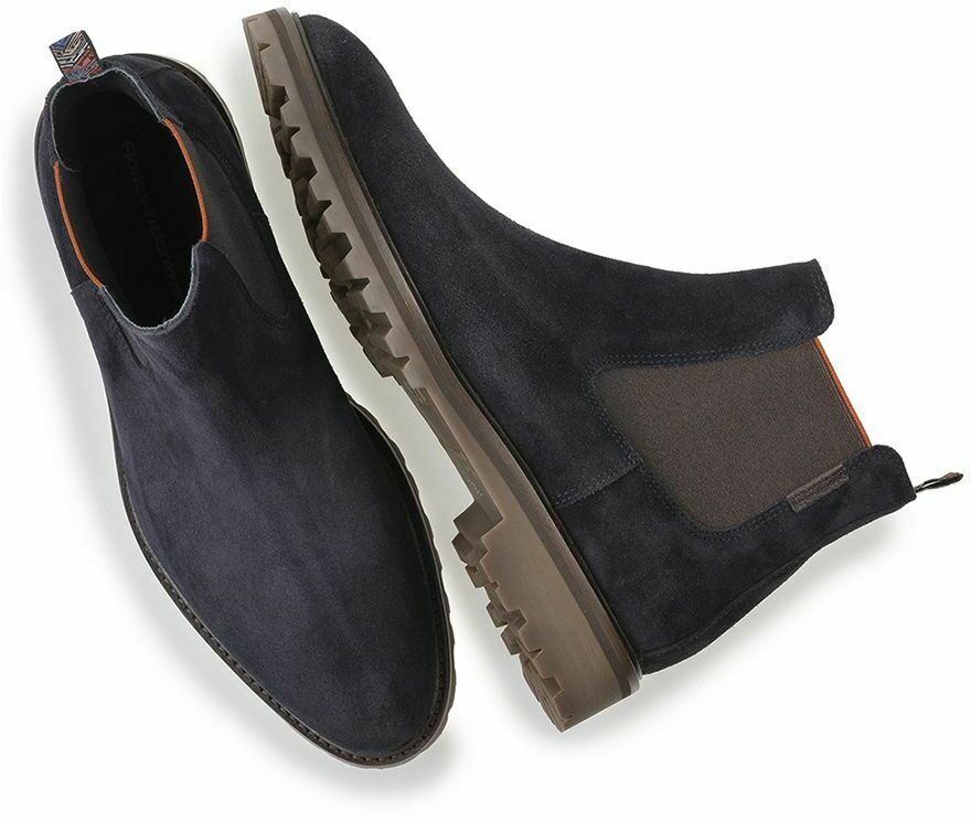 Blaue FLORIS VAN BOMMEL Ankle Boots SFM-60018 STURDI - large