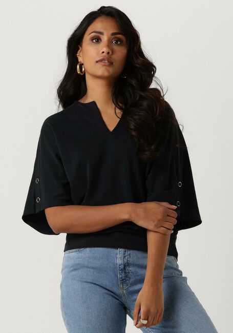 Schwarze SUMMUM Top TOP WASHED MODAL - large