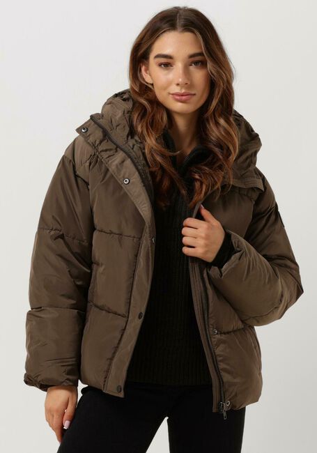 Braune LEVETE ROOM Wattierte Jack LR-GIBELLA 16 JACKET - large