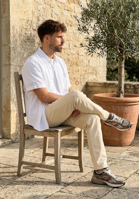 Wei&szlig;e CALVIN KLEIN Casual-Oberhemd LINEN COTTON S/S SHIRT - large