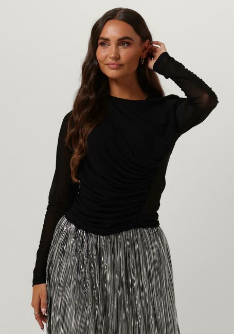 Schwarze CO'COUTURE Tops & T-shirts DRAPEY MESH TEE - large