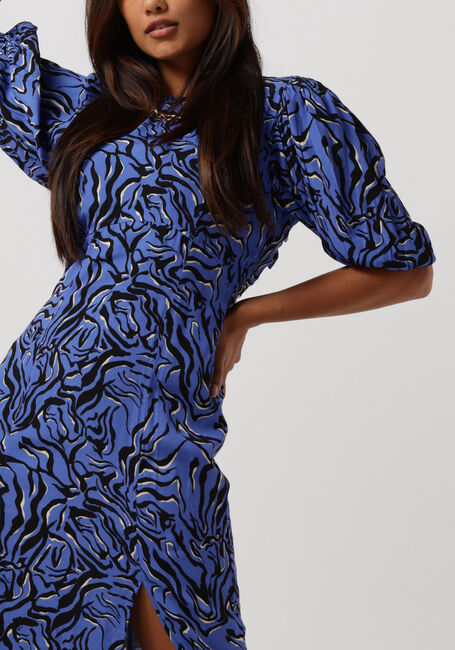 Blaue ENVII Maxikleid ENRUBY SS MIDI DRESS AOP 6696 - large