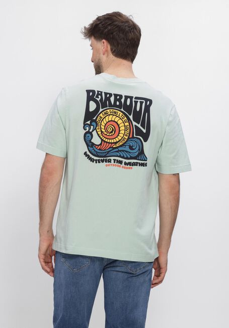 Hellblau BARBOUR T-shirt FROME RELAXED GRAPHIC - large