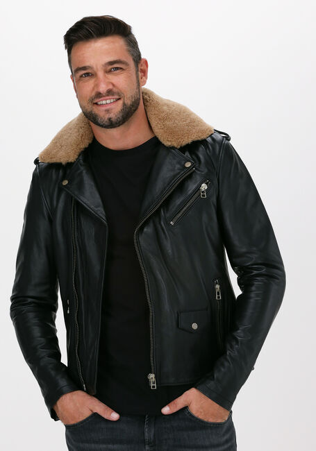 Schwarze GOOSECRAFT Lederjack GALLERY544 - large