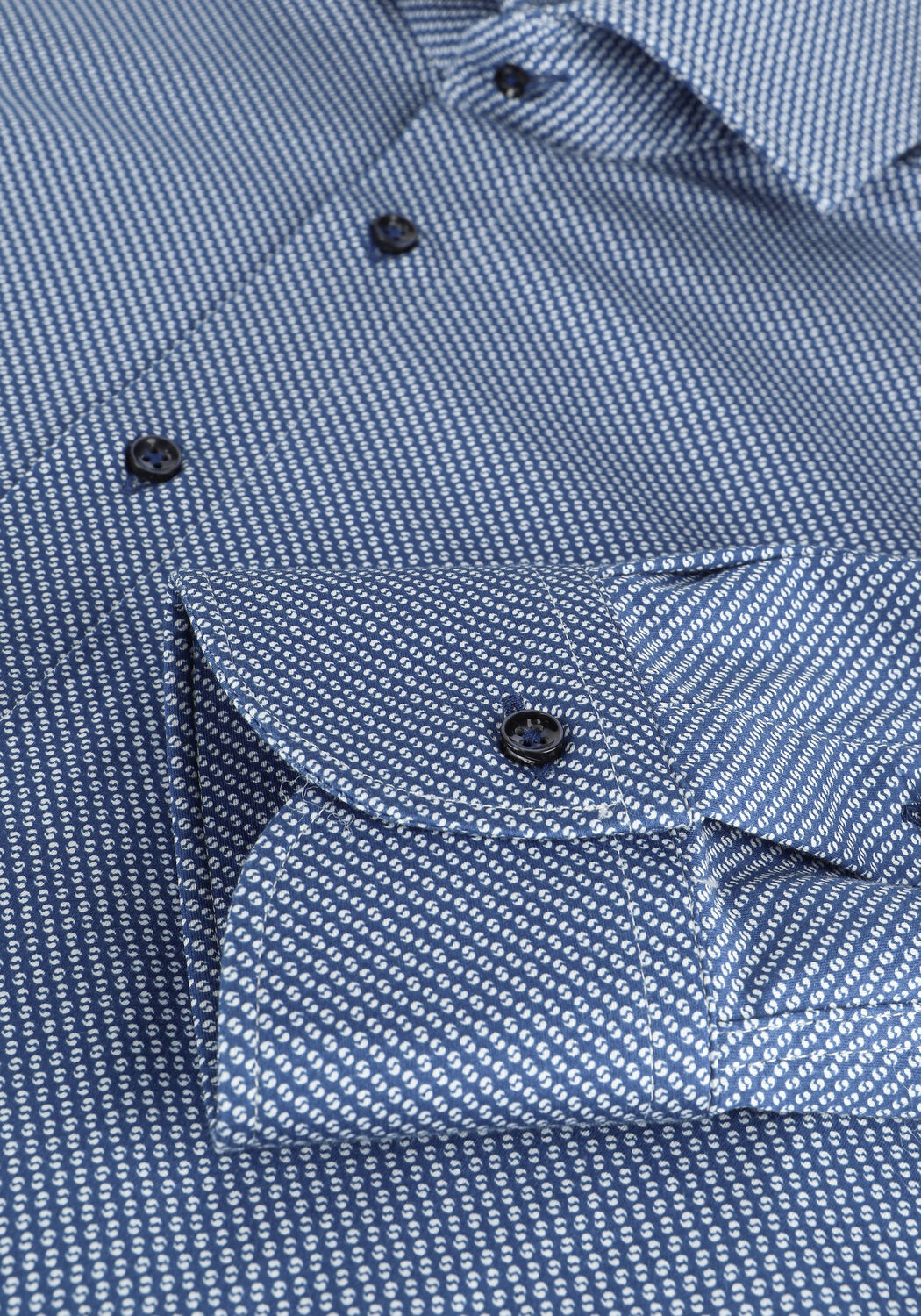 Blaue PORTO MILANO Casual-Oberhemd FARO - large