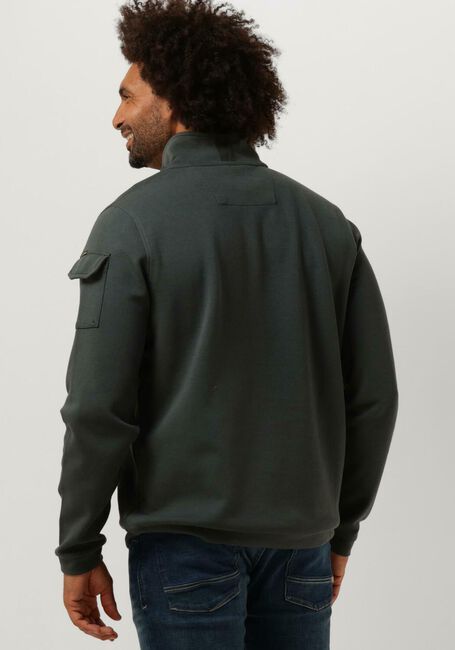Grüne PME LEGEND Pullover HALF ZIP COLLAR INTERLOCK JERSEY - large