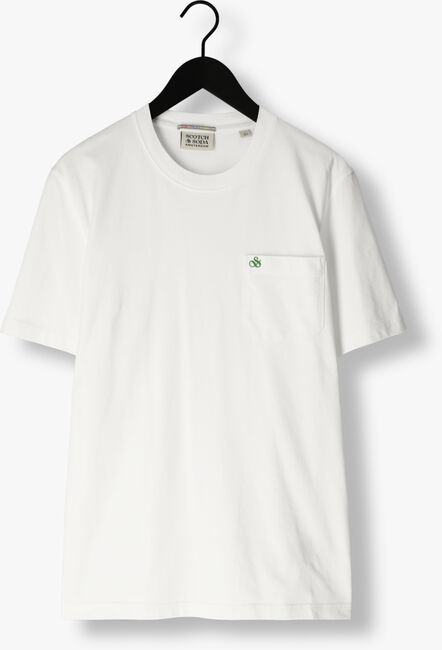 Weiße SCOTCH & SODA T-shirt CREWNECK POCKET TEE - large