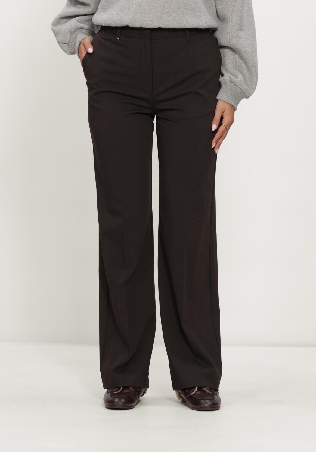 Braune TOMMY HILFIGER Hose VISCOSE BLEND STRAIGHT PANT - large