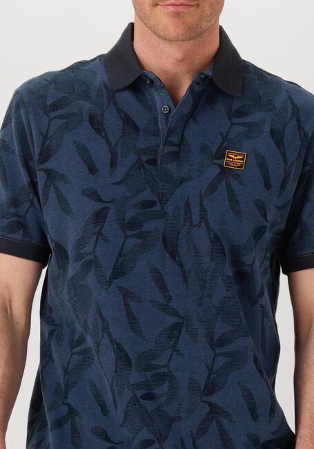 Blaue PME LEGEND Polo-Shirt TWO TONE PIQUE PRINTED - large