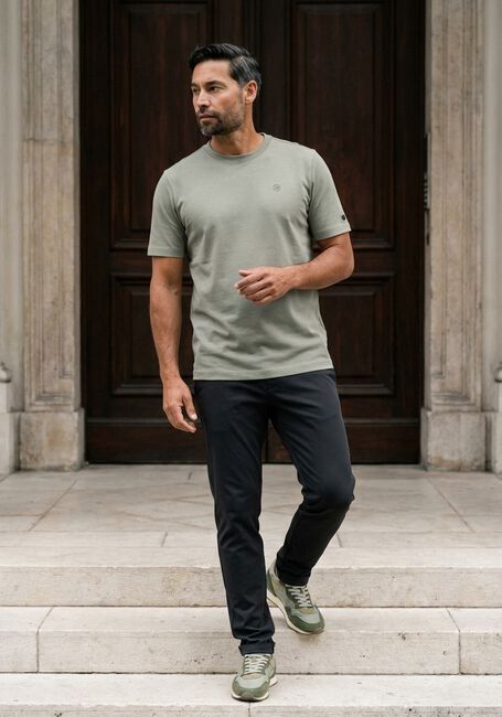 Khaki CAST IRON T-shirt REGULAR FIT INTERLOCK - large