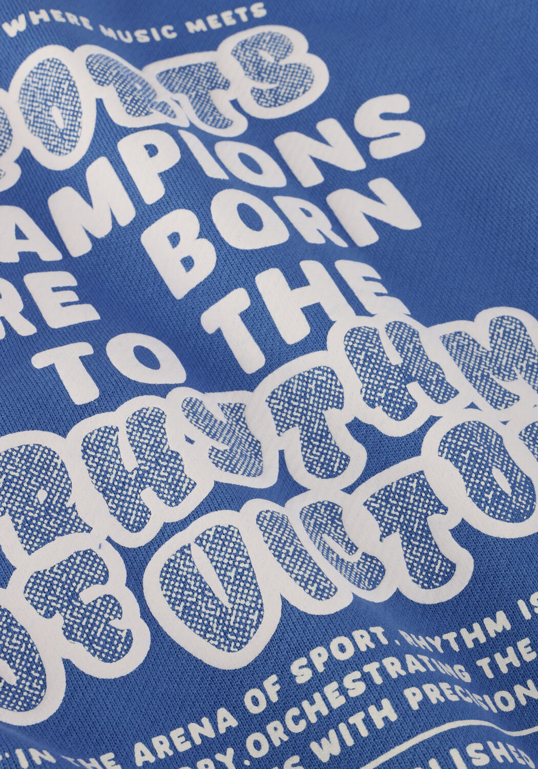 Blaue DAILY7 Pullover OVERSIZED SWEATER TEXTPRINT - large