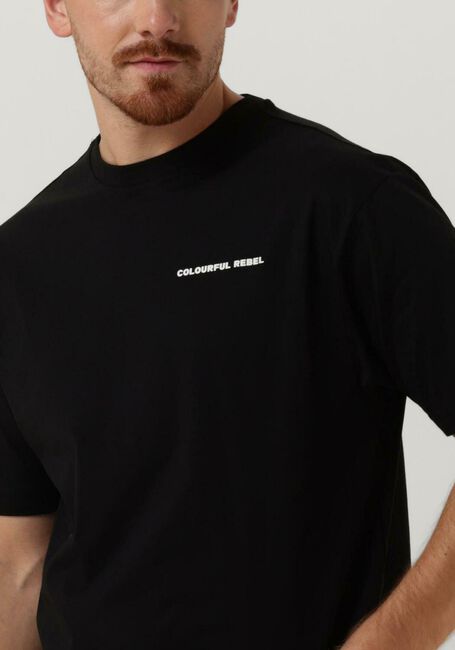 Schwarze COLOURFUL REBEL T-shirt CLRFL RBL BACK PRINT BASIC TEE - large