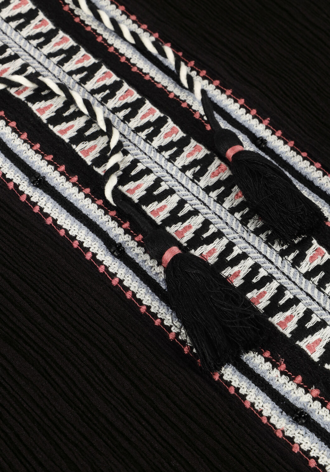 Schwarze SCOTCH & SODA Blusen BALLOON SLEEVE EMBROIDERY TOP - large