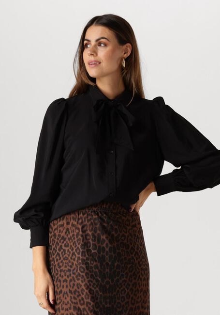 Schwarze Y.A.S. Blusen YASPIL LS BOW SHIRT - large