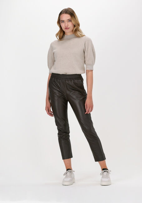 Braune CO'COUTURE Hose SHILOH CROP LEATHER PANT - large