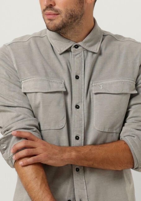 Graue BUTCHER OF BLUE Overshirt FINN POCKET JERSEY SHIRT - large