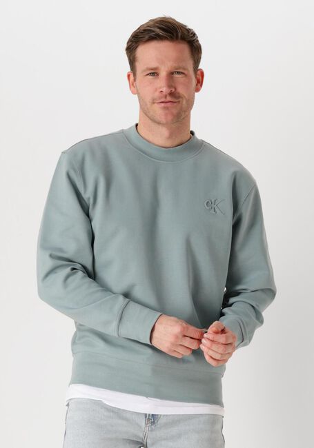 Graue CALVIN KLEIN Pullover INTERLOCK CREW NECK - large