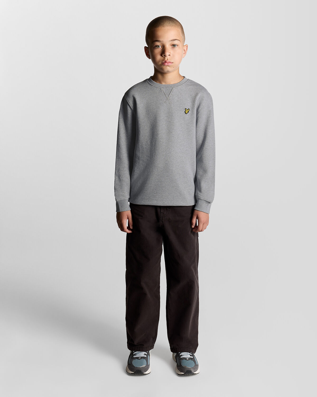 Hellgrau LYLE & SCOTT Sweatshirt CREW NECK SWEATSHIRT BOYS - large