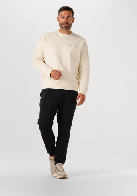 Ecru LYLE & SCOTT Sweatshirt SCRIPT BRUSH BACK CREW NECK SWEATSHIRT - large
