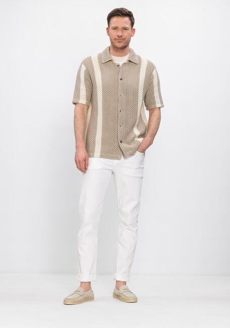 Beige PROFUOMO Polo-Shirt POLO SS BUTTON TH - large