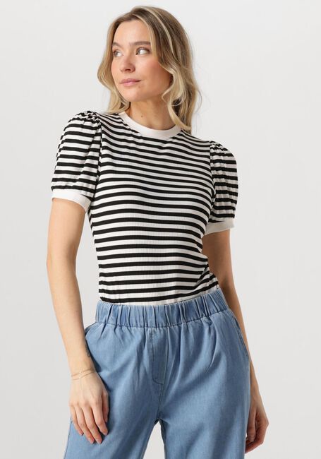 Weiße MINUS Top JOHANNA STRIPED TEE - large