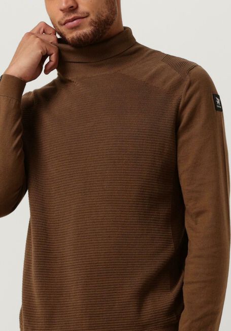 Camelfarbene VANGUARD Rollkragenpullover ROLL NECK PIMA COTTON - large