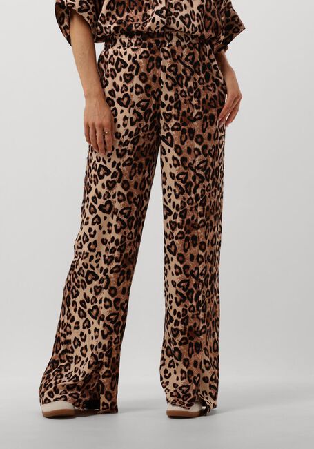 Braune ALIX THE LABEL Hosen LADIES WOVEN TWILL LEOPARD PANTS - large