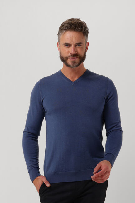 Blaue PROFUOMO Pullover PULLOVER V-NECK - large