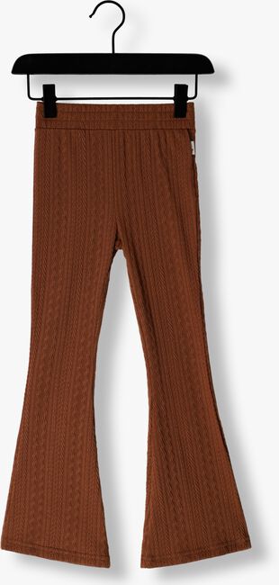 Braune MOODSTREET Schlaghose KNITTED FLARE PANT - large