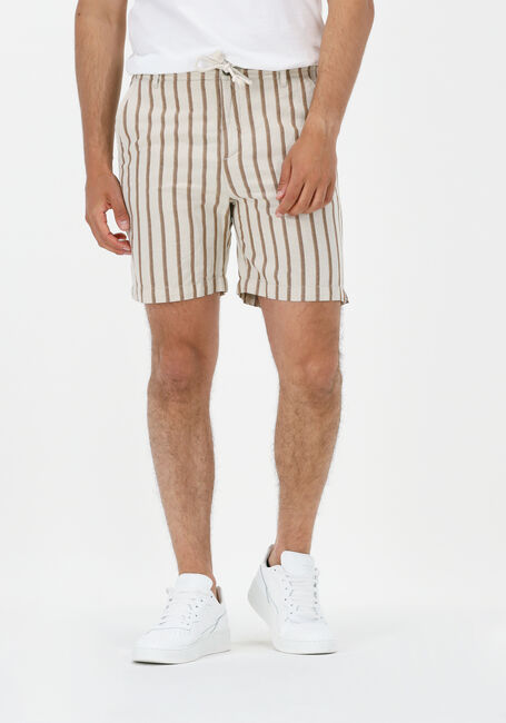 Beige CAST IRON Kurze Hose CHINO SHORTS LINEN STRIPE - large