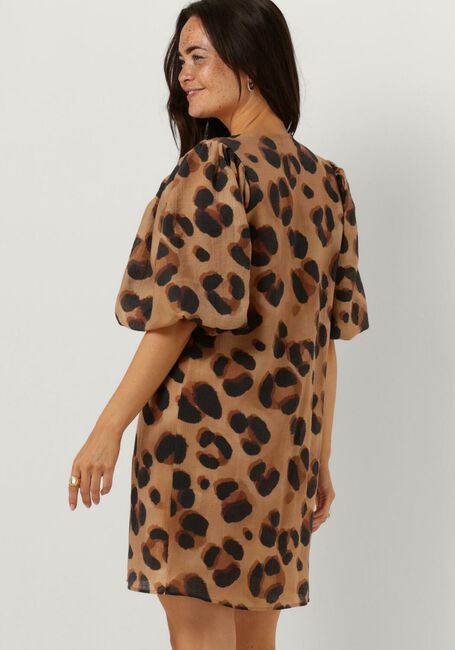 Camelfarbene BY-BAR Minikleid ARYA CHEETA DRESS - large