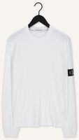 Weiße CALVIN KLEIN Sweatshirt BADGE WAFFLE LS TEE Weiße CALVIN KLEIN Sweatshirt BADGE WAFFLE LS TEE - medium
