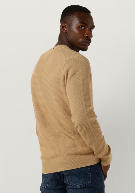 Khaki TOMMY HILFIGER Sweatshirt INTERLACED STRUCTURE CREW NECK - large