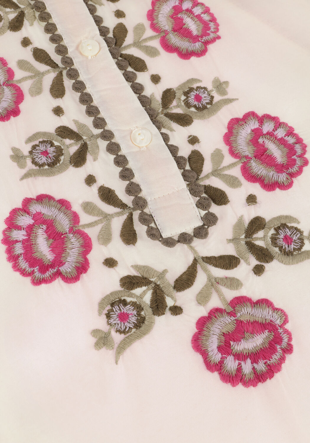 Nicht-gerade weiss SUMMUM Blusen TOP FLOWER EMBROIDERY - large