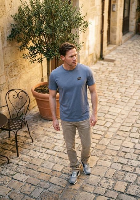 Hellblau PME LEGEND T-shirt SHORT SLEEVE R-NECK GUYVER TEE - large