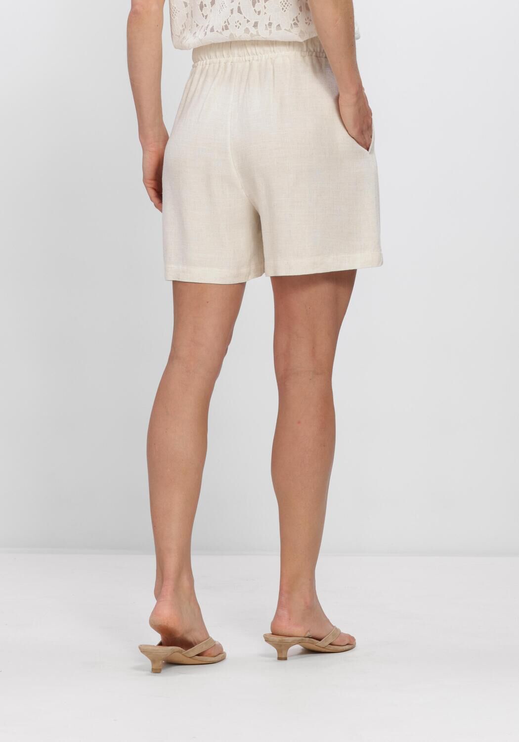 Beige OBJECT Kurze Hose OBJSANNE HW WIDE SHORTS - large