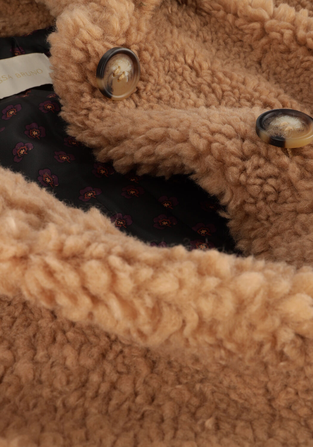 Camelfarbene VANESSA BRUNO Teddy-Jacke VALERINE - large